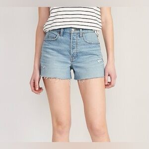 OLD NAVY - Higher High-Rise Sky-Hi A-Line Shorts Black